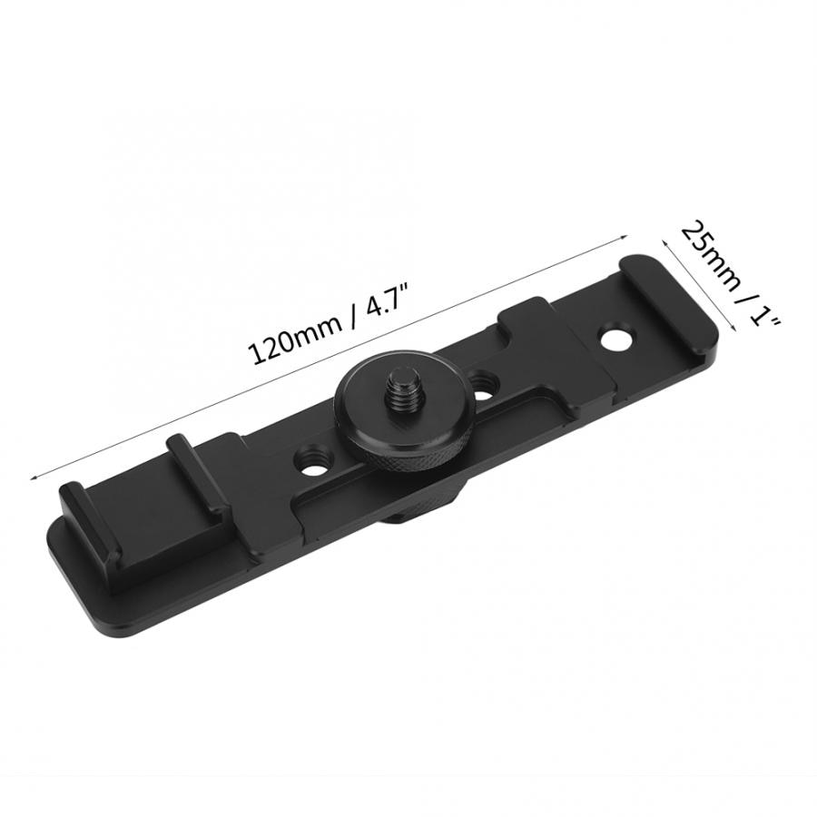 flash accessories Acouto Aluminum Alloy Camera Dual Shoe Extension Bar, Flash/Microphone Mount Bracket Photography