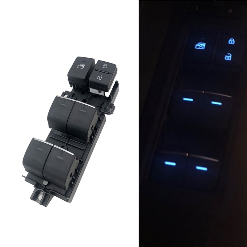 Lighted LED Electric Power Window Control Switch Button For Toyota RAV4