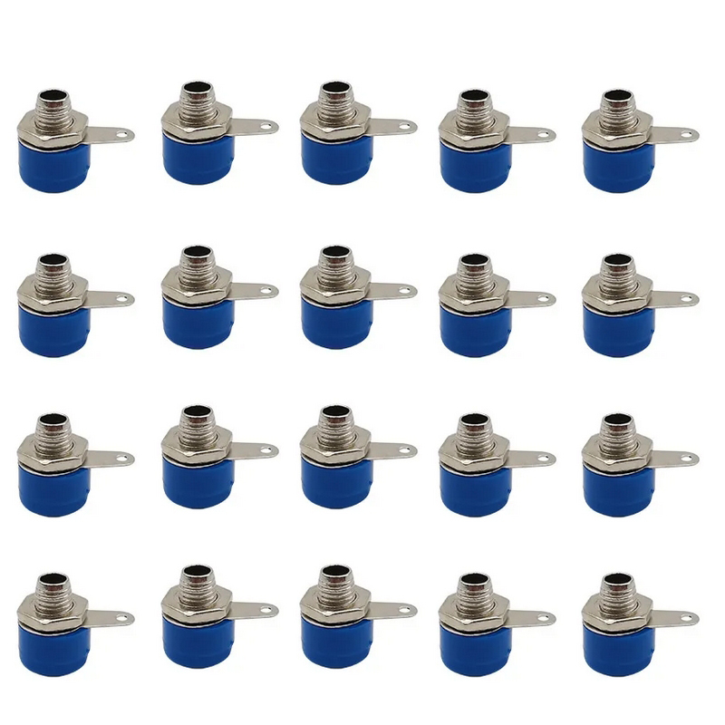 20 piezas conector hembra con conector Banana de 4mm, terminales de Panel de altavoz, adaptador de enchufe Banana en 5 colores: Gris oscuro