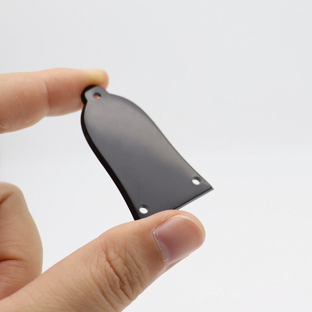 2Pcs Black Plated Plastic Guitar Truss Rod Cover, 3-hole Black