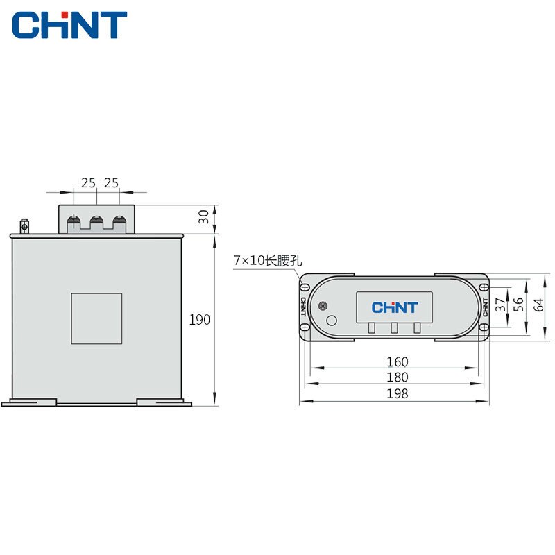 CHINT Reactief Vermogen Compenseren Condensator Self-healing Lage Druk Parallelle Aansluiting Condensator BSMJS0.45 15-3