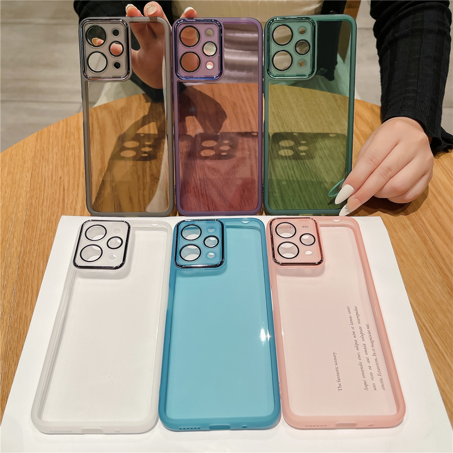 Jednokolorowe przezroczyste etui na telefon dla Xiaomi Redmi Uwaga 12S 11S 11 12 13 zawodowiec plus Przezroczyste silikonowe etui z TPU na obiektyw z tyłu