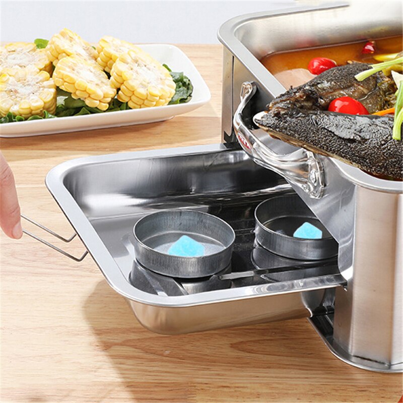 Stainless Steel Grilled Fish Pan BBQ Grill Fish Roaster Grill Home Fish Stove Grilled BBQ Charcoal Alcohol Grilled Fish Stove