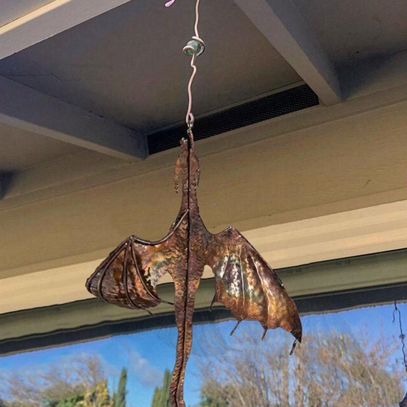 Dragon Wind Catcher Bat Wind Catcher Spinner Sculptures Yard Windmill Garden Ornaments Yard Art Gardening decoration wind chimes