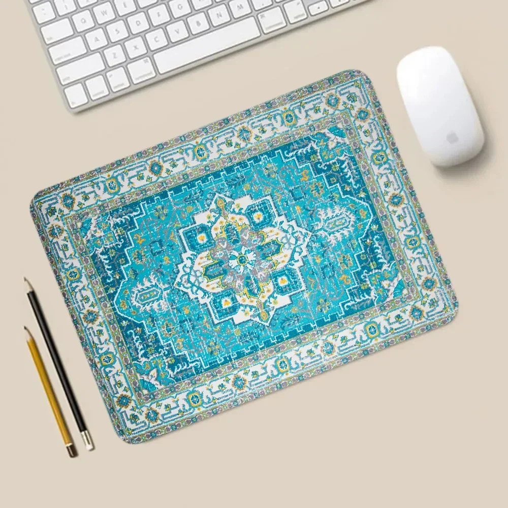 Persian Carpet Computer Laptop Mouse Pads Mysterious Decorative Desk Mats Washable Non-Slip Rubber Base with Precision Lock Edge