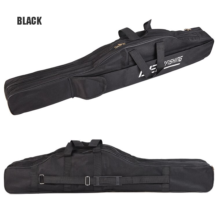 100/150cm sammenleggbar fiskepose oxford fiske deksel stang spinning bag fiskestang snelle lokke bag oppbevaring fiskeutstyr bag: 1m svarte