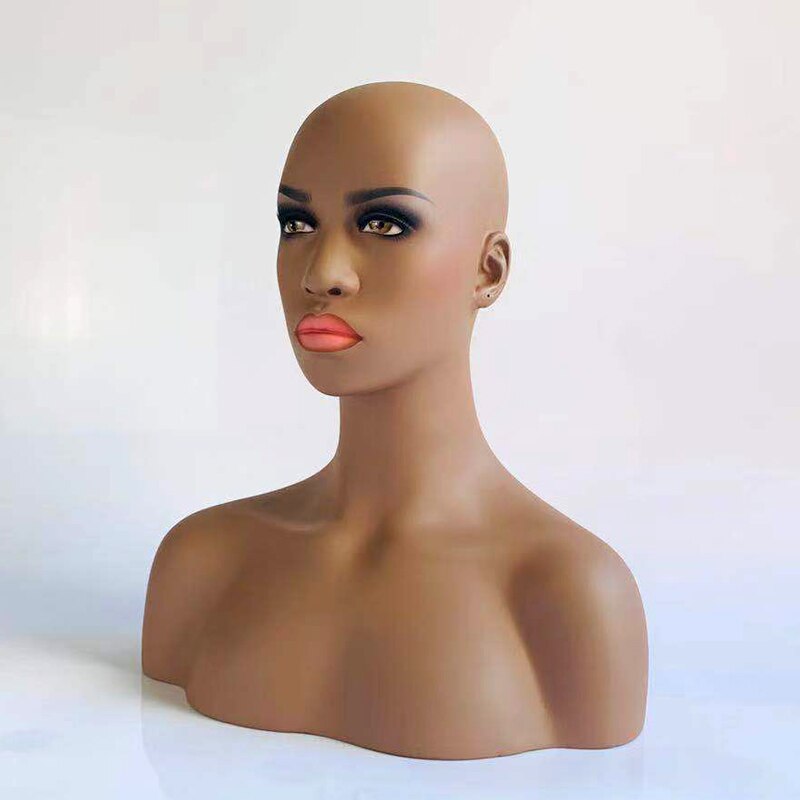 Female Realistic Mannequin Head Fiberglass Display Wig Jewelry Hat Glasses Headset Mold Stand Women Model Head No.06