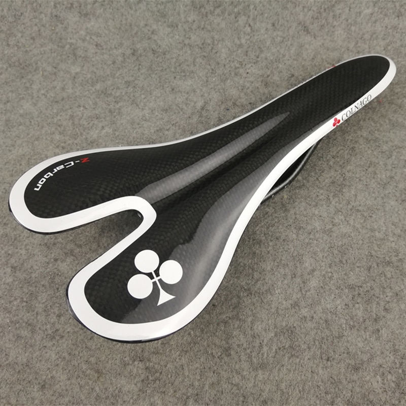 Full Carbon Fiber Zwart-Wit 3K Glossy Colnago Carbon Racefiets Zadel Zetel
