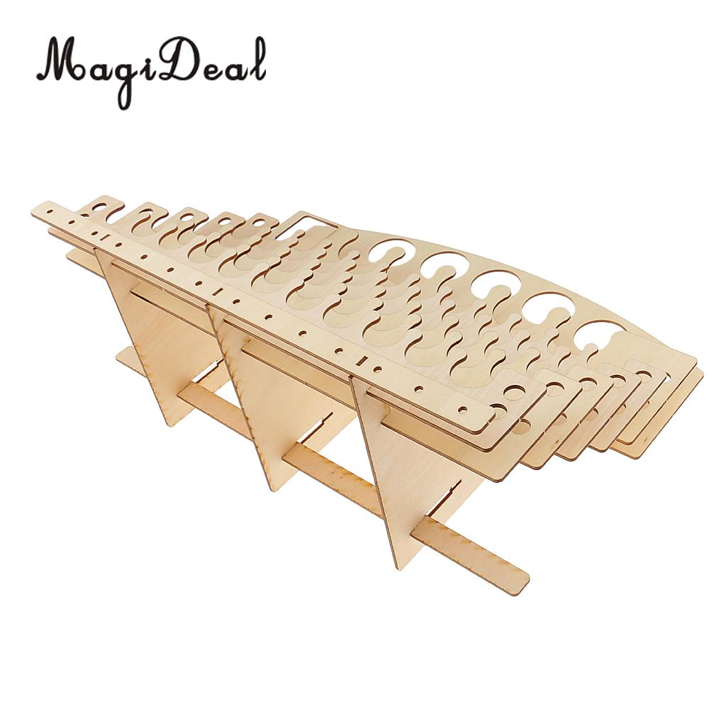 MagiDeal Wooden Paint Bottles Rack Modular Organizer Paint Storage Holder #3 for Studio Storing Paints Brushes Modeling Tools