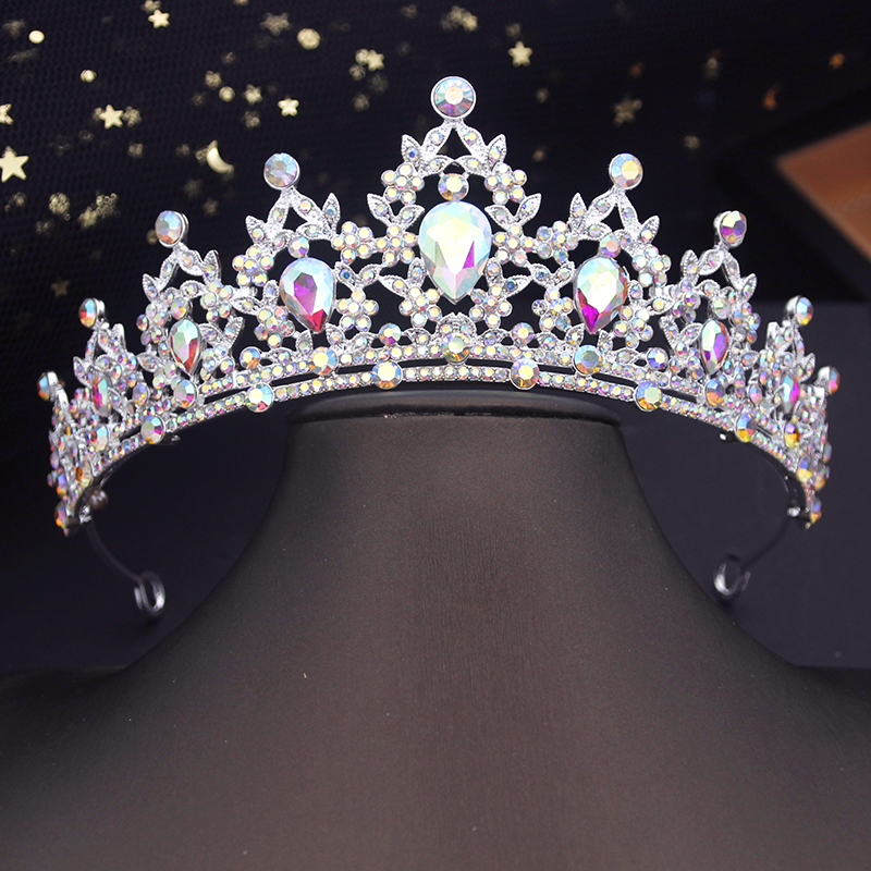 Princess Crown Small Tiaras Headdress Party Birthday Diadem Bridal Wedding Dress Hair Jewelry Accessories: Pure Gold Color