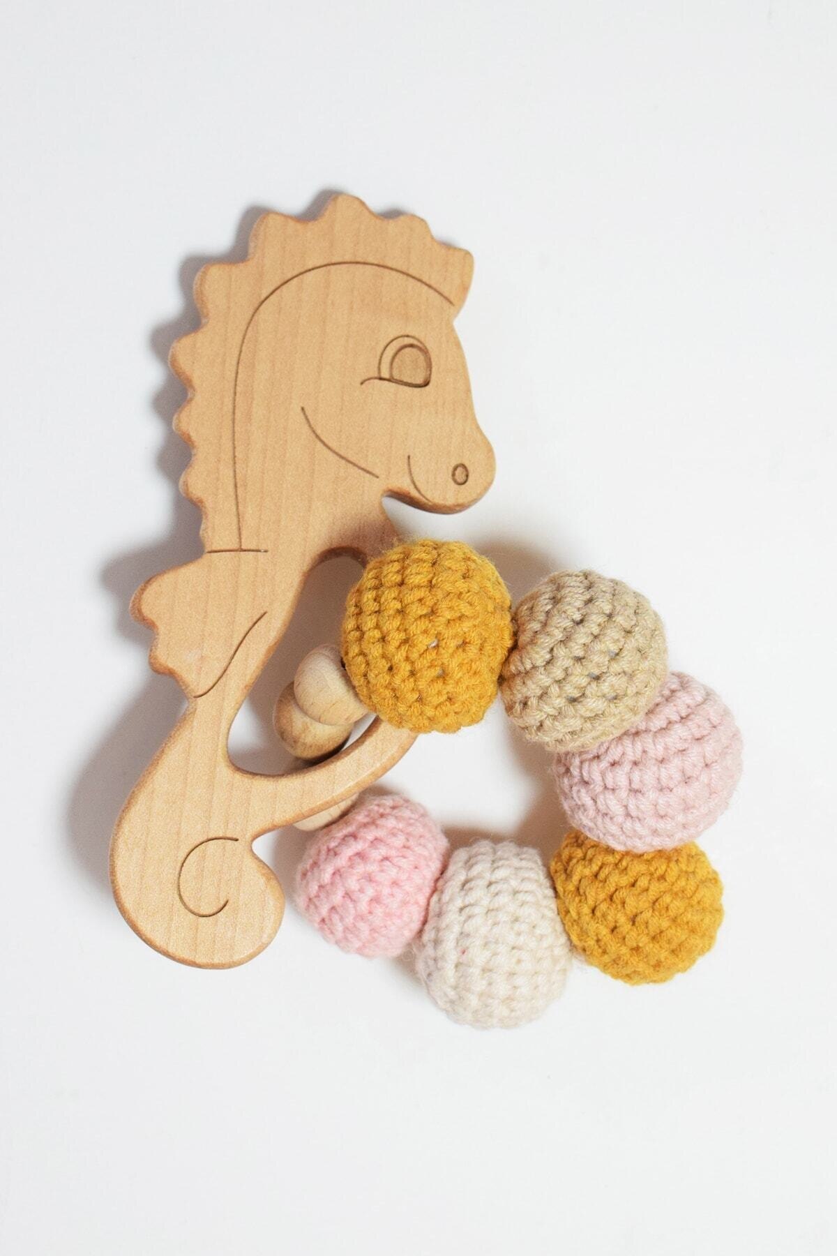 Seahorse Figured Natural Maple Teether for Babies