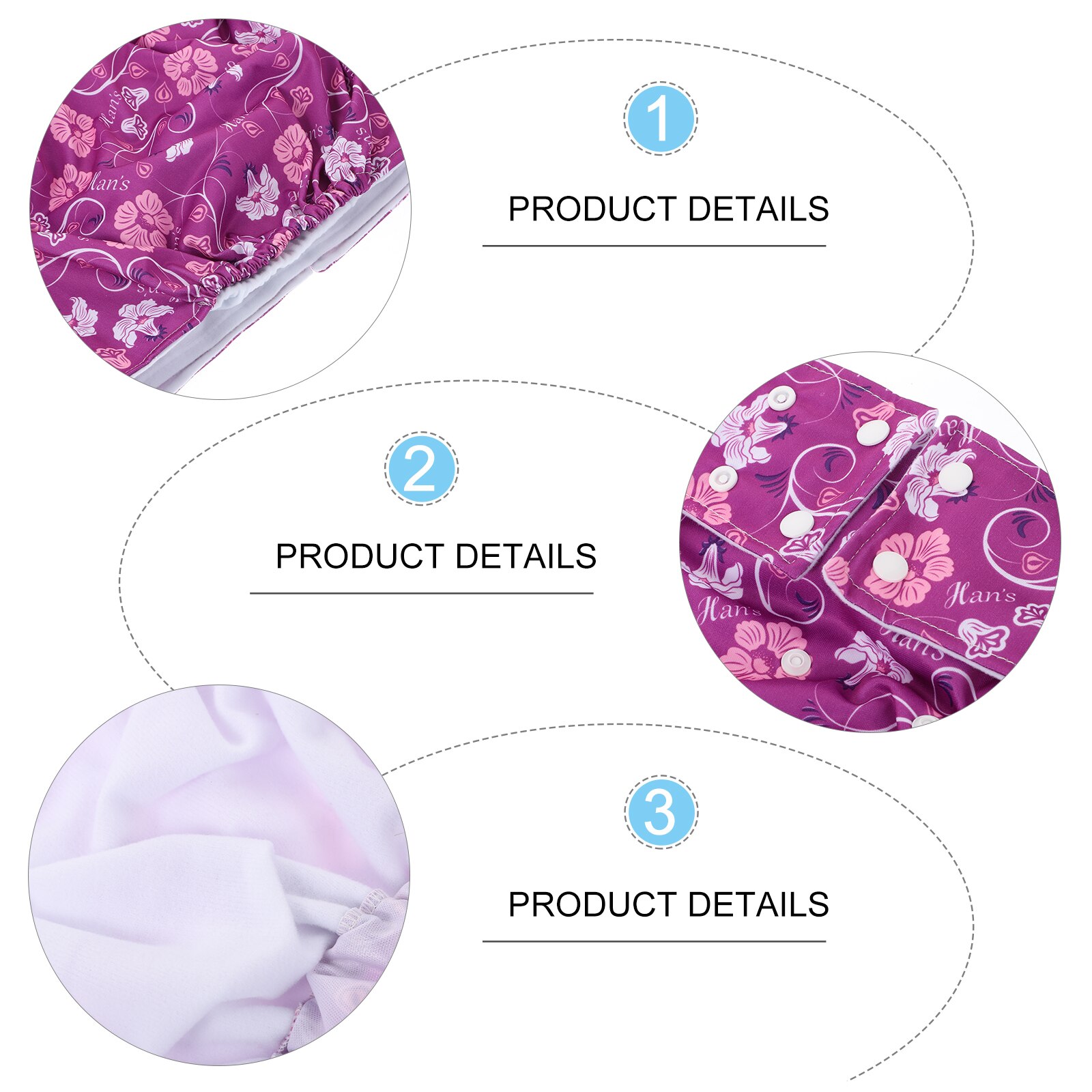 1Pc Simple Diaper Breathable Adult Nappy Washable Menstrual Pants for The Old