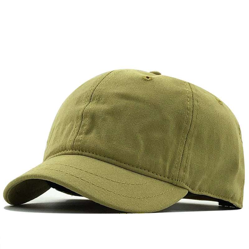Topmerk korte rand effen kleur baseball pet getailleerde katoenen snapback petten hiphop hoeden voor mannen vrouwen 5 kleuren beschikbaar: 1