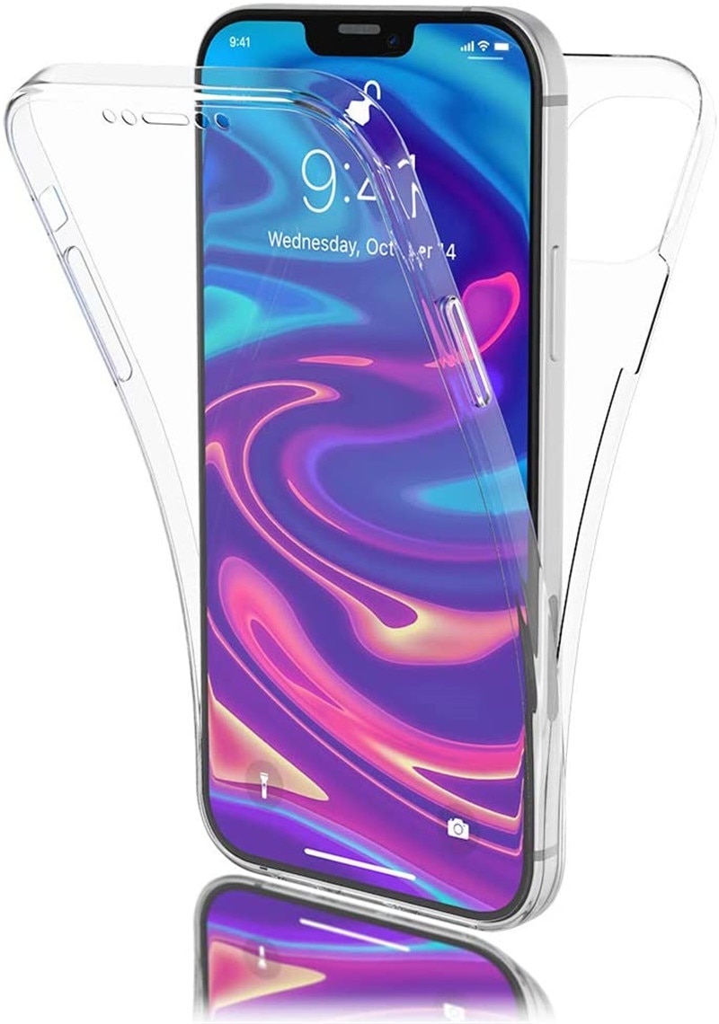 360 etui na całe ciało dla iPhone 12 11 Pro Max Mini XR X XS Max SE 2020 5 5s 8 7 6s Plus dwustronnie silikonowe TPU przezroczyste Coque