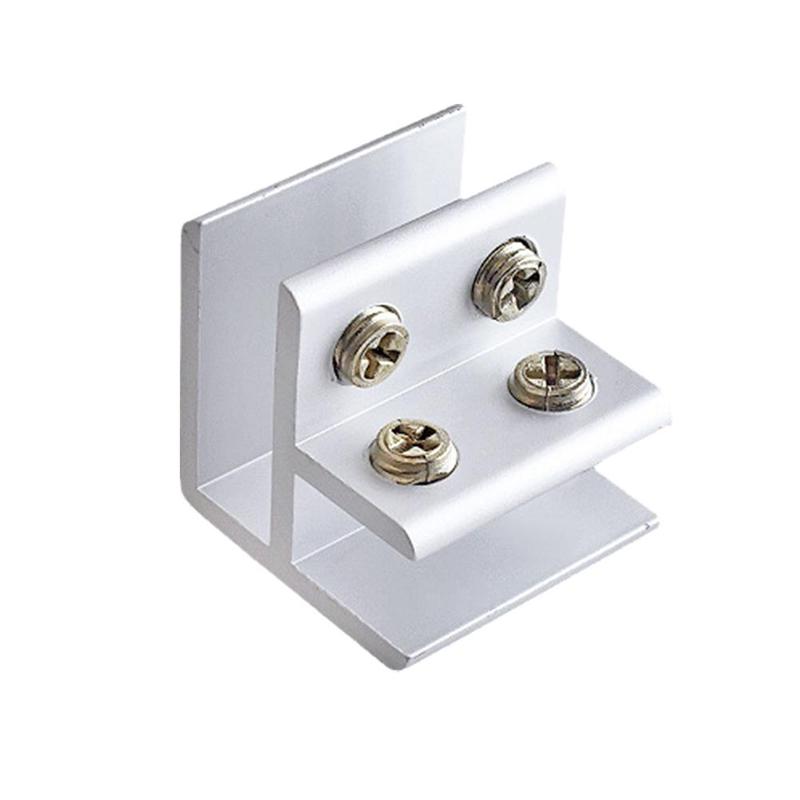 Clip de fixation du verre, pince à verre Double face, Clips de Support degrés 90 étagères, Support de pinces en aluminium Style A5n1: Default Title
