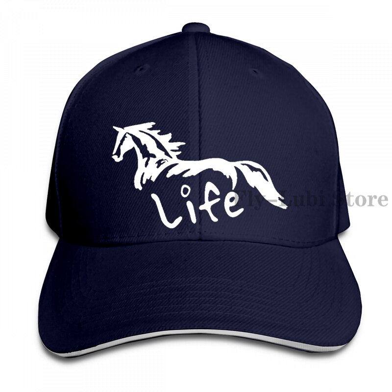 Horse Life Baseball cap men women Trucker Hats adjustable cap: 1-Navy