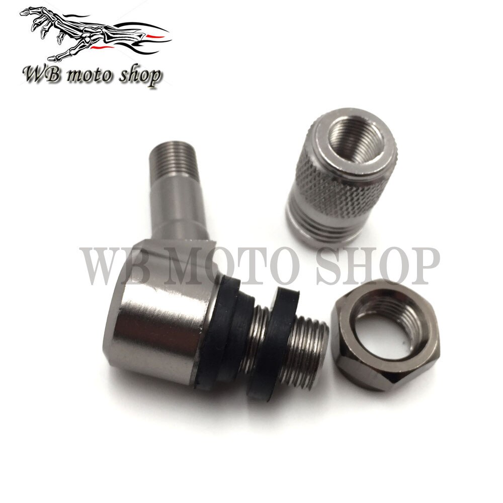 Cnc aluminium motorsykkel 50cc-600cc metall gass munnstykke grad vinkel ventil adapter dekk ventil forlengelsesventil stamme