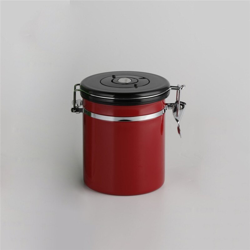 Coffee Beans Jars Stainless Steel Storage Bottles Coffee Container Can Airtight Sealed Canister With Vent Valve