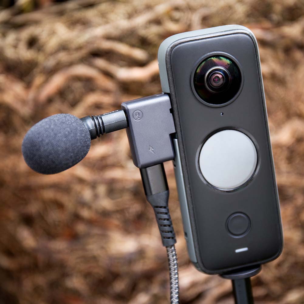 Adaptateur de Microphone convertisseur externe léger Audio type-c, chargement d'éléments musicaux portables pour Insta360 ONE X2