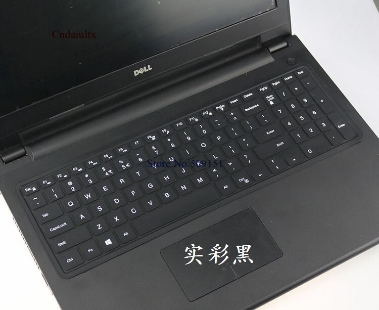 15 17 inch laptop toetsenbord cover skin Voor Dell Inspiron Ins 15 3000 5000 15CR 5547 15MR 3542 5547 15C 7559 3542 5547: AllBlack