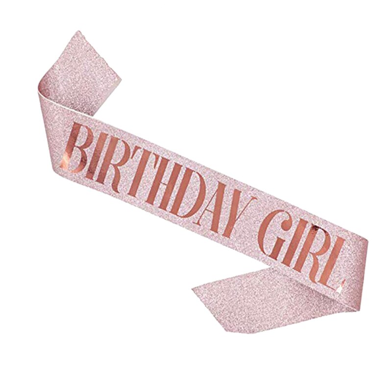 Ceinture en Satin pour anniversaire de 21 ans, fournitures de fête pour reine et fille, décoration d'anniversaire