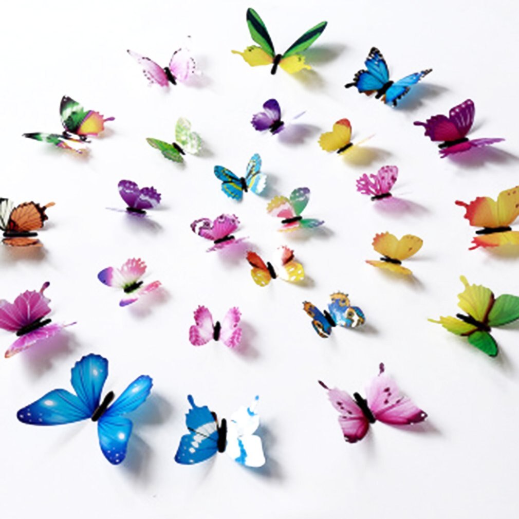 3d Vlinder Muursticker Vlinders Op De Muur Voor Koelkast Stickers Behang Voor Woonkamer Home Decor