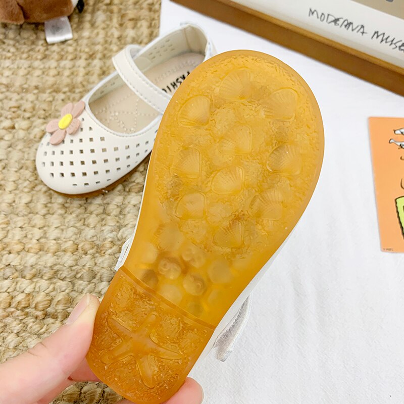 Chaussures de printemps pour filles, plates et respirantes avec des découpes florales, chaussures de princesse pour enfants en bas âge, 21-30,