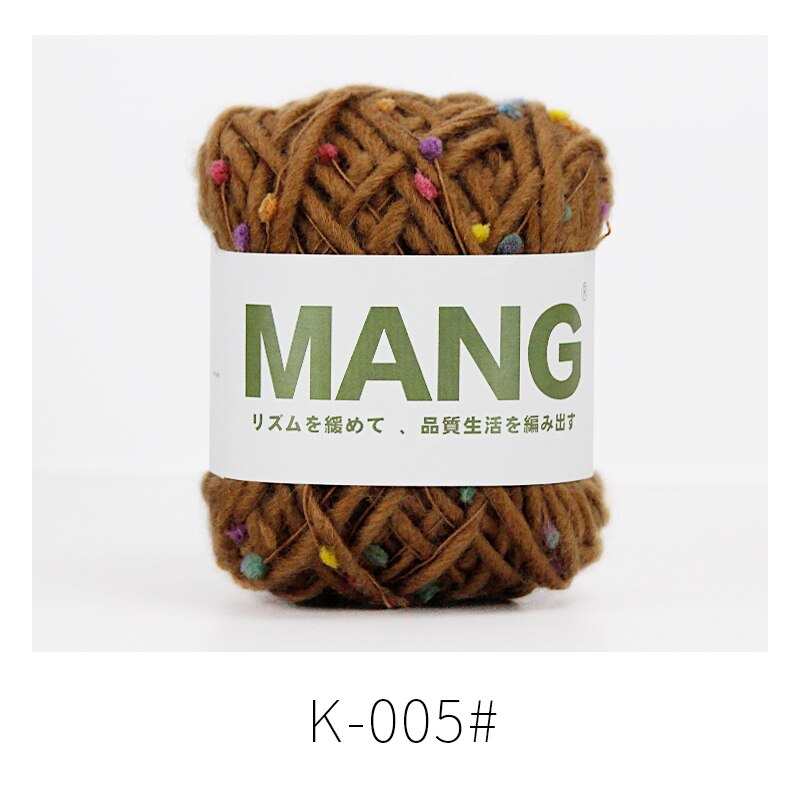 MANG – fil crocheté à la main, en coton épais, coloré, arc-en-ciel, pour bébé, écharpe, pull, gant, sac, chapeau, 50g, 1 pièce: K005