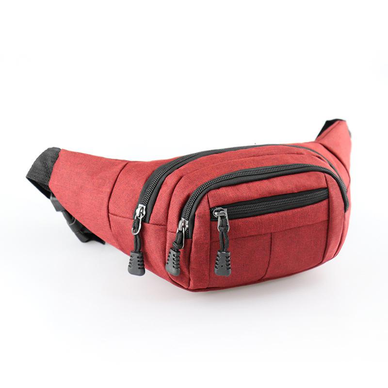 Sports de plein air taille sacs multi-fonctionnel étanche hommes et femmes grande capacité sacs à bandoulière voyage d'affaires sac de téléphone portable: Red