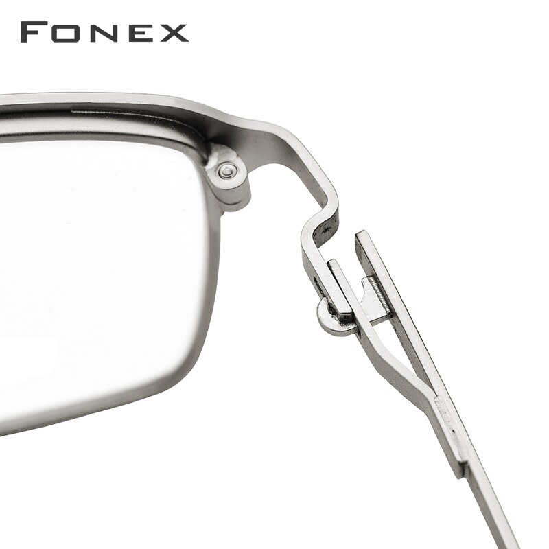 Fonex legering briller mænd recept briller ramme ultra lys fuld kant firkantet nærsynethed optiske rammer skrueløs briller 7052