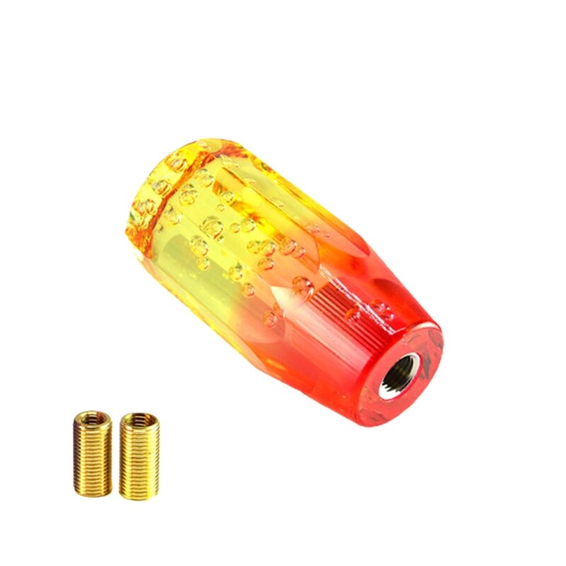 Auto Kristall Transparente blasiert LED Schaltknauf Hand Schalthebel Getriebe Stock Schalthebel mit Gewinde Adapter 10cm/15cm Universal-: C10 Farbe D