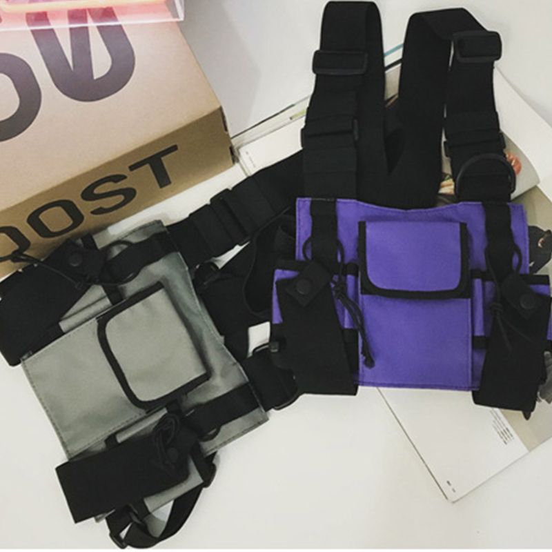 Universele Handsfree Radio Vest Borst Rig Harness Bag Holster Voor Twee Manier Radio H05D