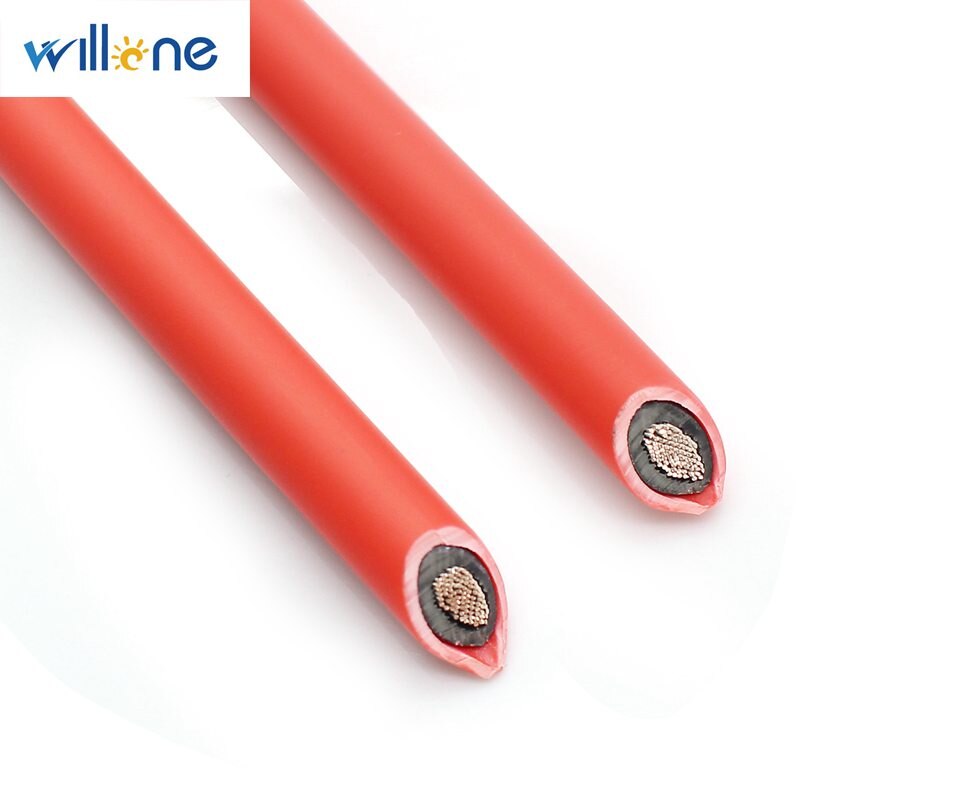 6mm2 dc solar cable for Connector Solar PV Cable 10awg copper wire black red
