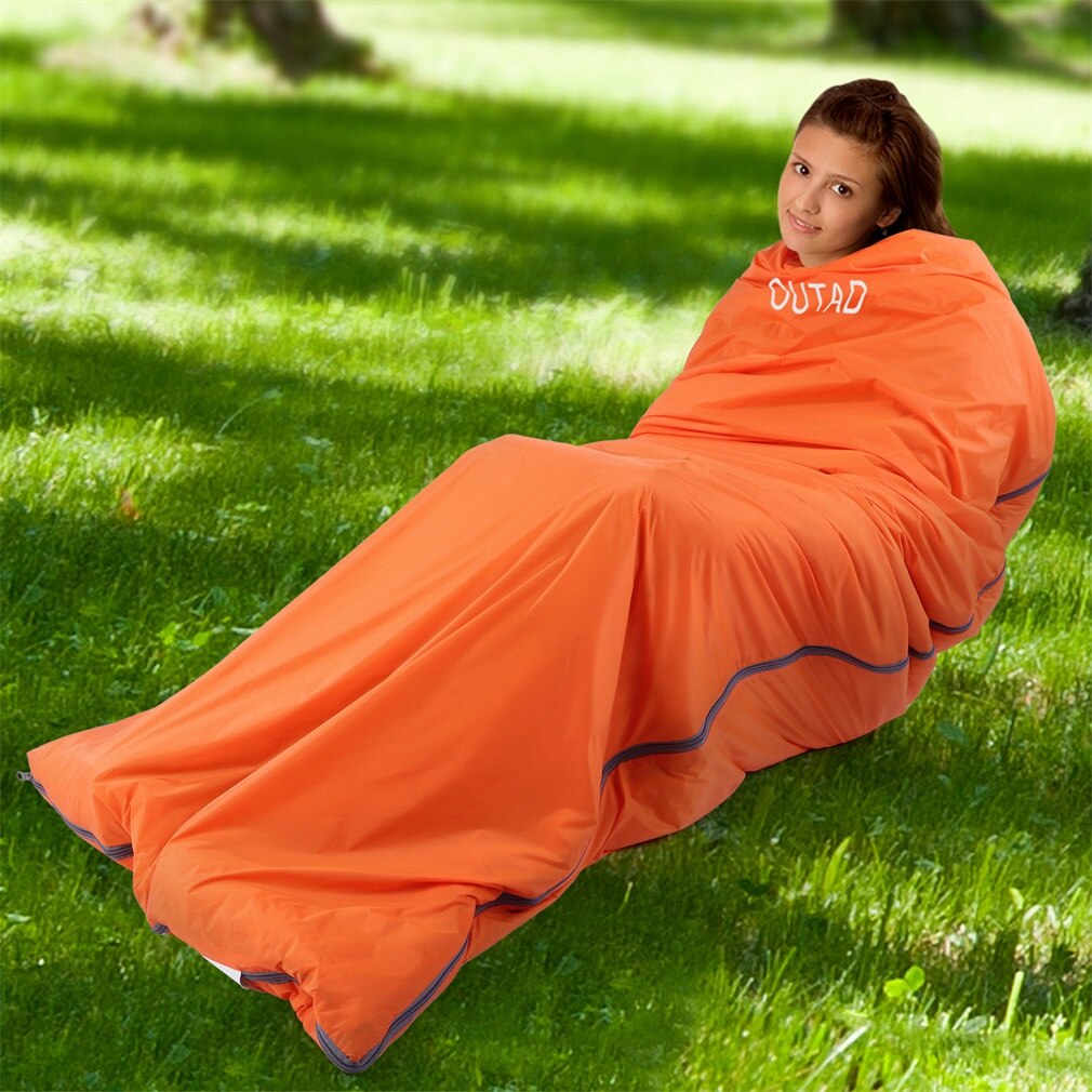 OUTAD Multifuntion Mini résistant à l'eau respirant Ultra-léger enveloppe sacs de couchage 320D pour Camping en plein air voyage randonnée