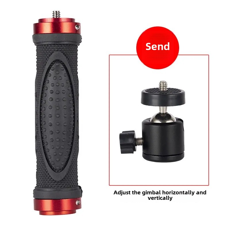 Handheld Stabiele Selfie Stick Stand Live-uitzending Snelle Hand Dual Machine Positie Clip Hoofd Accessoire Universele Foto Nemen Naar: Black