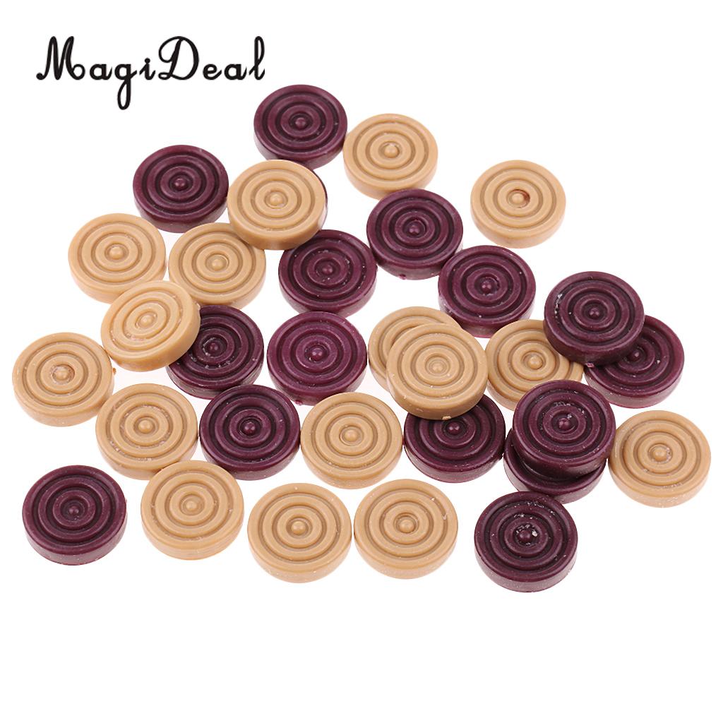 32Pcs 15mm Mini Draughts&Checkers&Backgammon Chess for Kids Board Game Learning Camping Hiking Travel Accessories