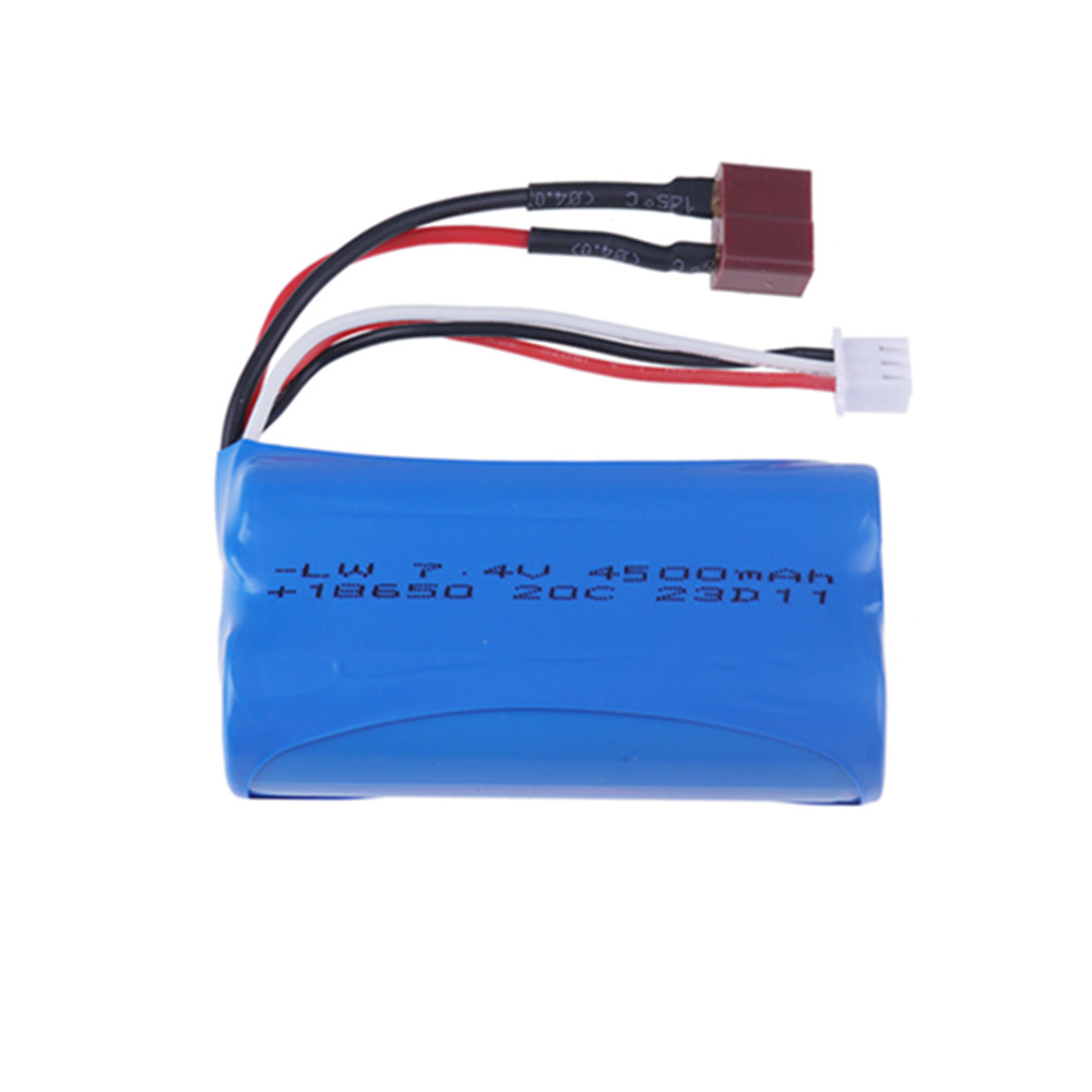 7,4 V 1500/2200/3000/ 3500 mAh JST/T/SM enchufe 18650 2S batería de iones de litio para Wltoys 12423 10428 12429 12401 12402A piezas de repuesto de coche teledirigido: Amarillo claro