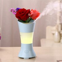 USB luchtbevochtiger Oliën Diffuser Aroma lamp aromatherapie Elektrische aroma diffuser Mist Maker Vaas decoratieve luchtbevochtiger: blue