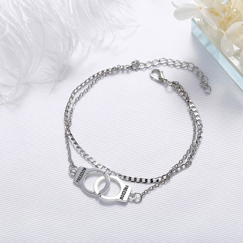 Mode Enkelbanden Populaire Handboeien Double Layer Ketting Armband Vrouwelijke Strand Voeten Sieraden Eenvoudige Zomer Sieraden: Default Title