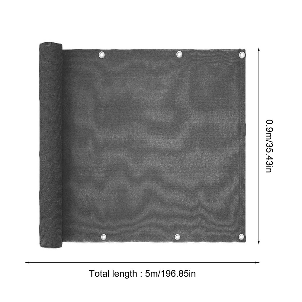 Red de protección solar para balcones, malla de protección solar resistente a la intemperie, tela negra/gris, Decoración de balcón, rejilla de parabrisas