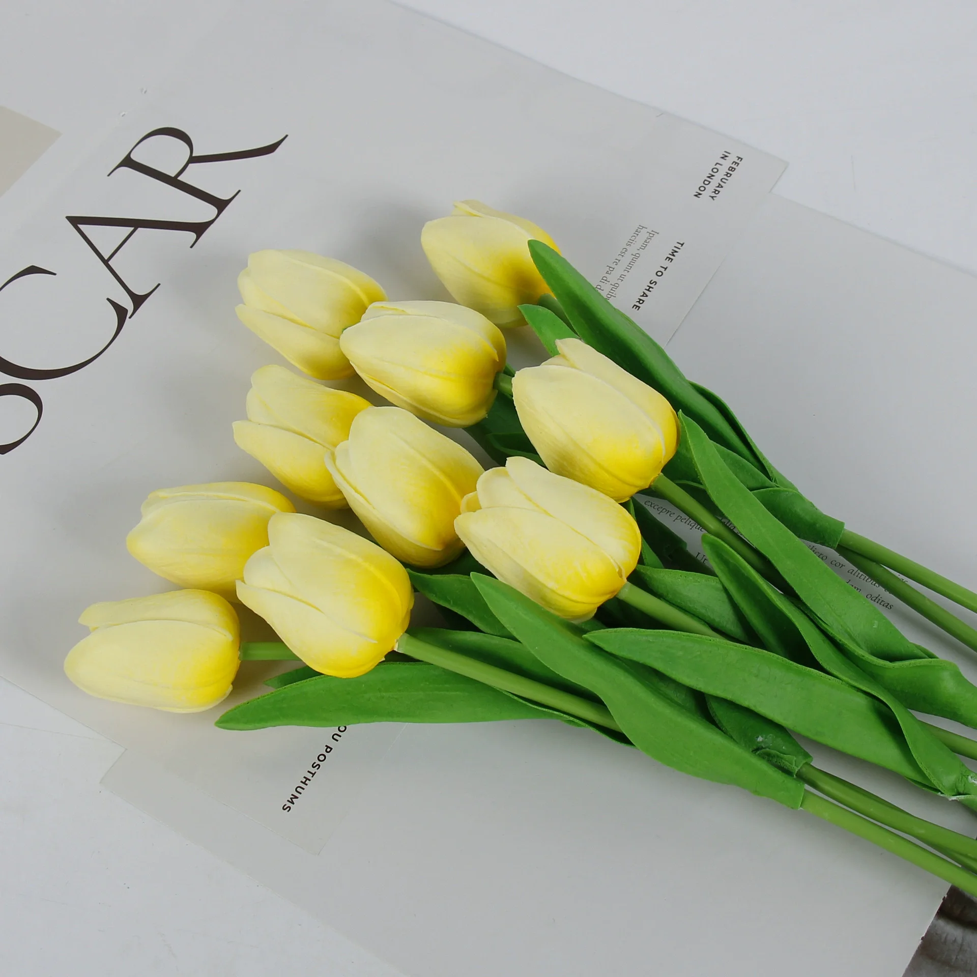 10pc Tulpe Hochzeit Künstliche Blumenstrauß Künstliche Blume Brautstrauß draussen Hausgarten Blumenstrauß Party Vase Dekorative Pflanze: Blau