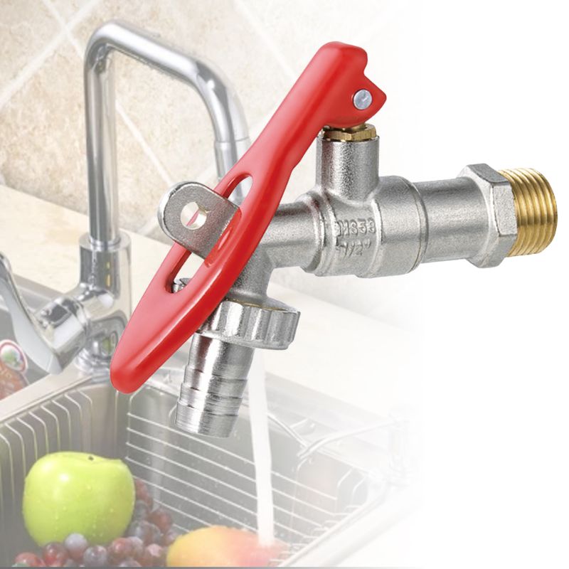 1/2 ''Messing Draad Water Tap Afsluitbare Wasmachine Kraan Vervanging Water Flow Control Kranen Water Tank Pijp Connector