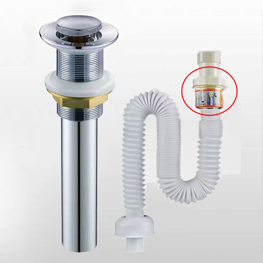 Sink Drain Stopper Flap Stainless Steel Durable Odor Resistant Vessel Accessories Bathroom Basin Universal Plug Kitchen Strainer: 2