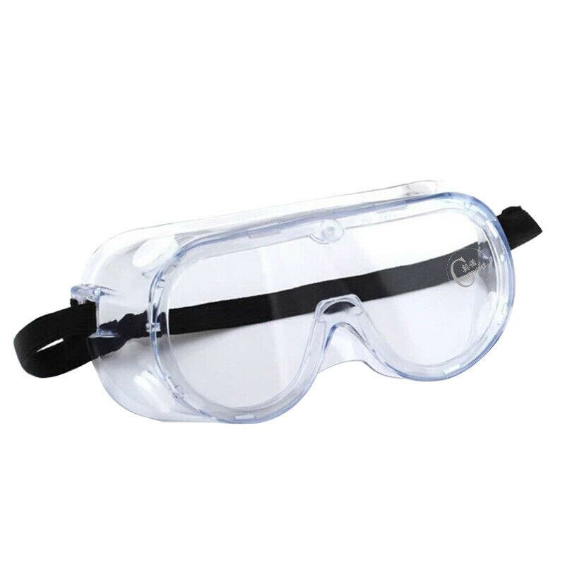 Anti-Virus safety Goggle Clear Lens cover all eyes No Holes Chemical Splash