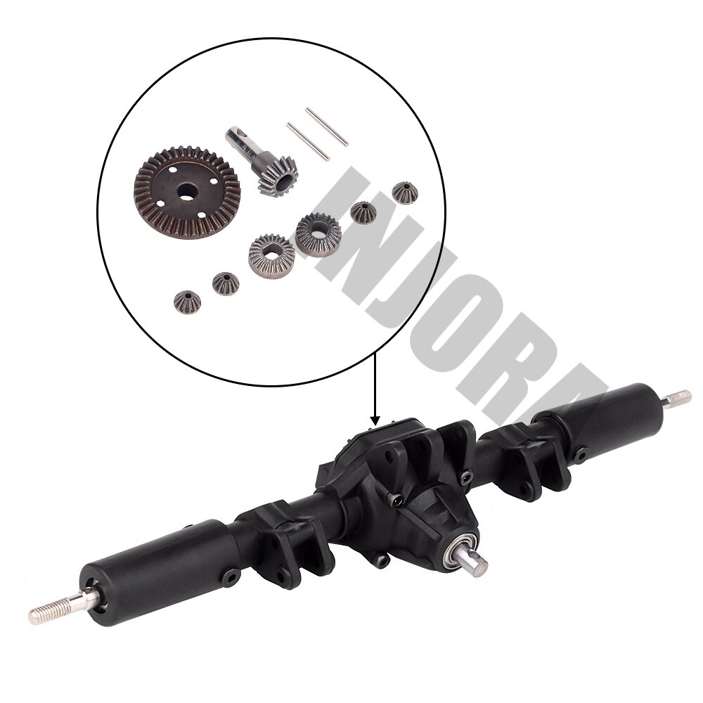 INJORA 1:10 RC orugas eje diferencial completo para Axial SCX10 II 90046 90047 RC Car Upgrade partes: Rear