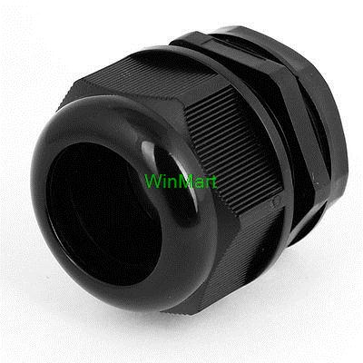 Black Plastic Waterproof Cable Gland Connector Locknut M40x1.5