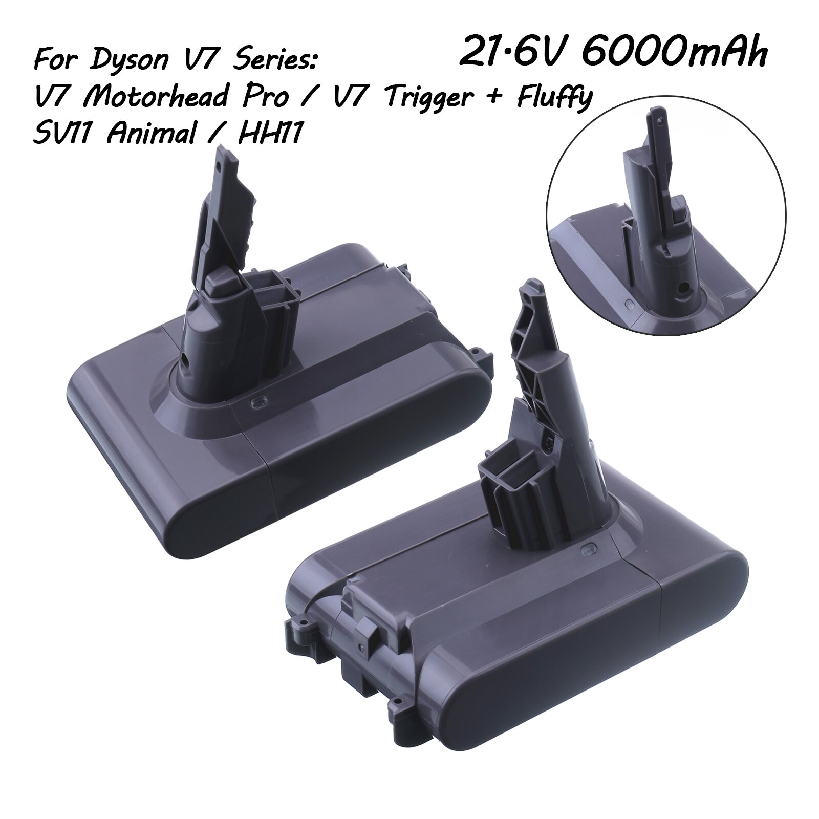 21.6V 6000mAh For DYSON V7 Battery SV11,V7 Motorhead Pro,V7 Motorhead Pro,V7 Animal +Fluffy Vacuum Cleaner Replacement Parts Z70