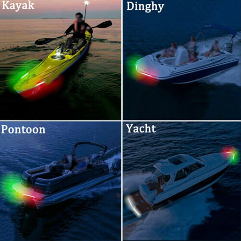 4x dc 12v led -veneen navigointivaloa vihreä punainen perävalo vedenpitävä jahdin signaali perävalot lamppu purjevene ponttonille