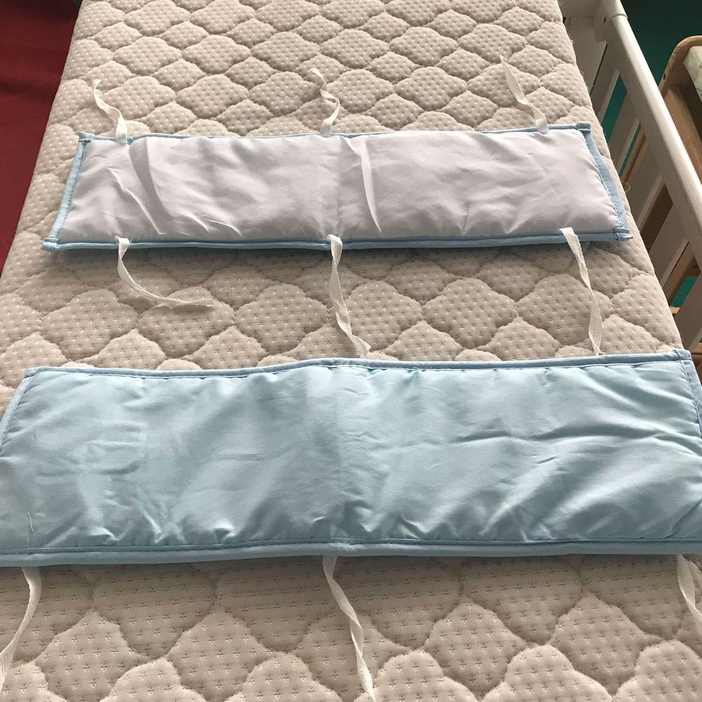 Baby Crib Rail Cover Safe Protector Set from Chewing Cotton Padded Reversible Protector Safe Teething Guard Wrap Baby Crib right