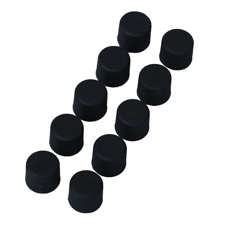 10Pcs Silicone Tv Audio Video Interface Stof Plug Rca Vrouwelijke Beschermende Cover: black